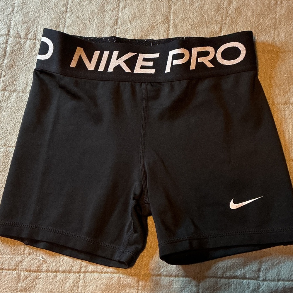 Nike Pro Juniors Black Spandex Shorts